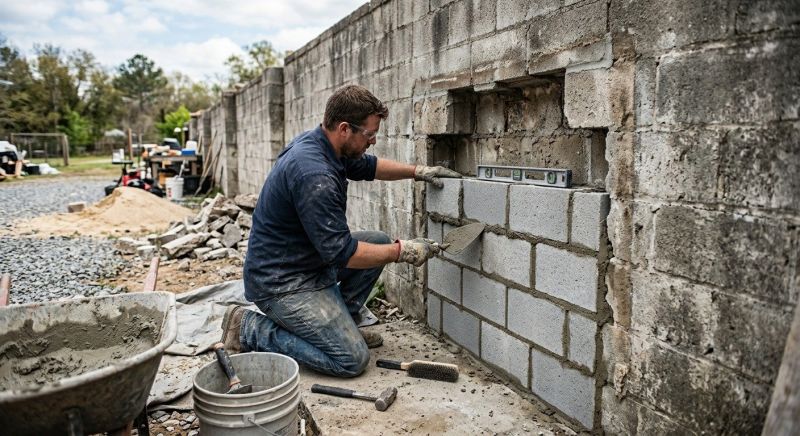 Block Wall Repair in Rockwall County, TX