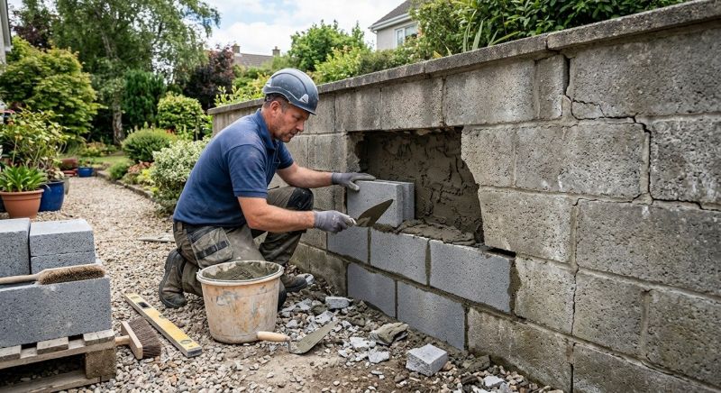 Block Wall Repair in Rowlett, TX