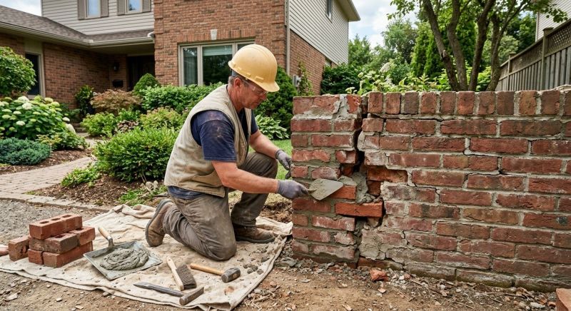 Brick Fence Repair in Forney, TX