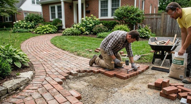 Brick Flatwork Repair in Garland, TX