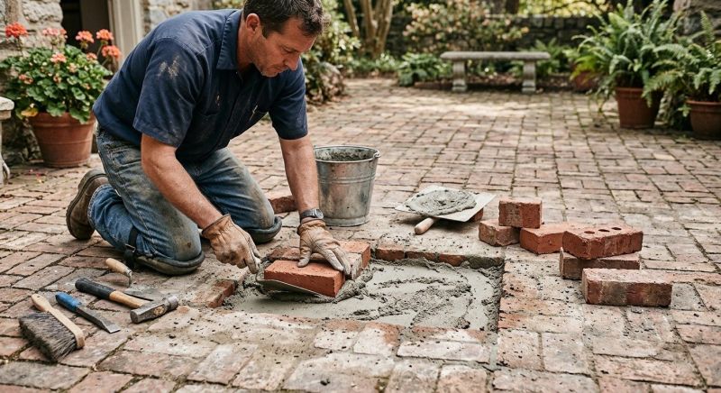 Brick Flatwork Repair in Kaufman, TX