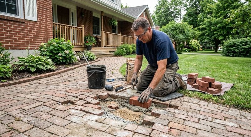 Brick Flatwork Repair in Sachse, TX