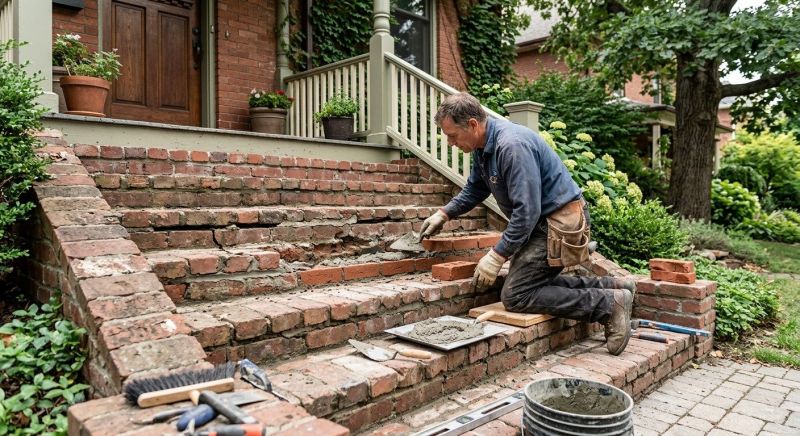 Brick Stairs Repair in Kaufman County, TX