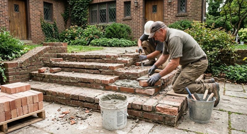 Brick Stairs Repair in Forney, TX