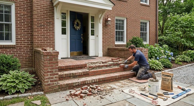 Brick Steps Repair in Forney, TX