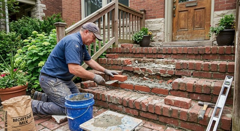 Brick Steps Repair in Forney, TX