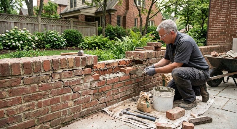 Brick Wall Repair in Rockwall County, TX