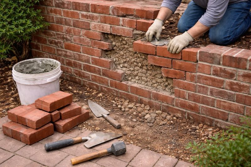Brick Wall Repair in Sachse, TX