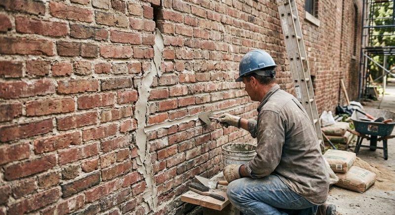 Brick Wall Repair in Seagoville, TX