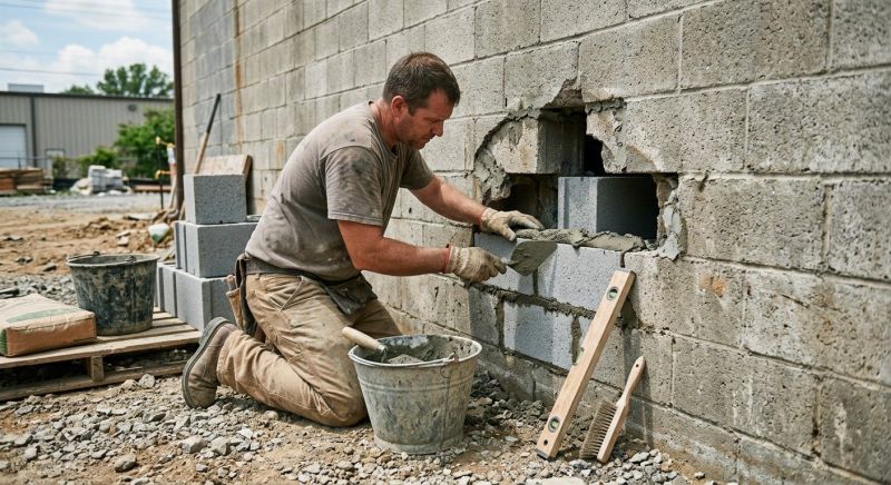 Cement Block Repair in Forney, TX