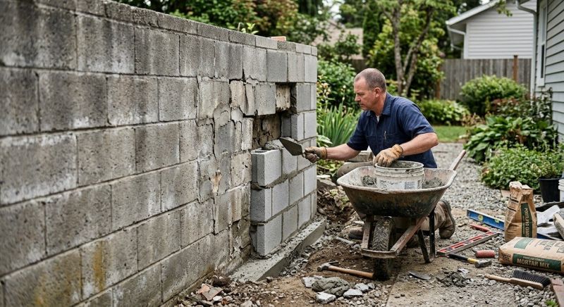 Cement Block Repair in Forney, TX