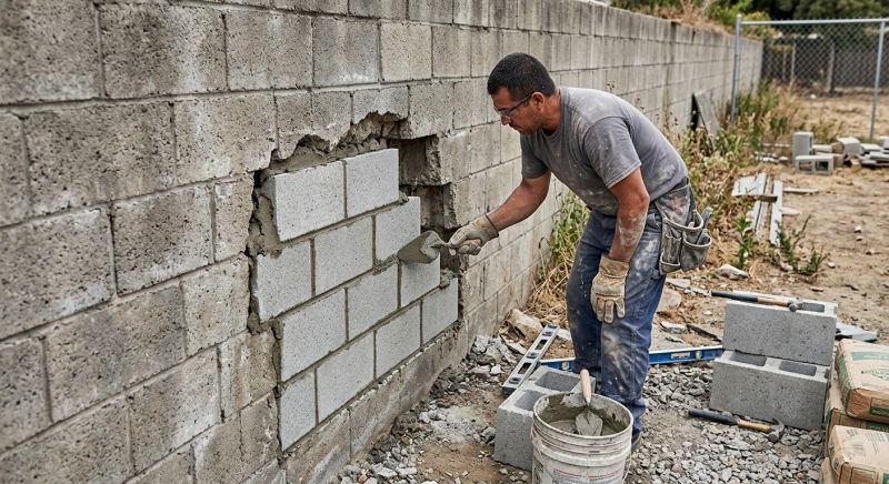Cement Block Repair in Forney, TX
