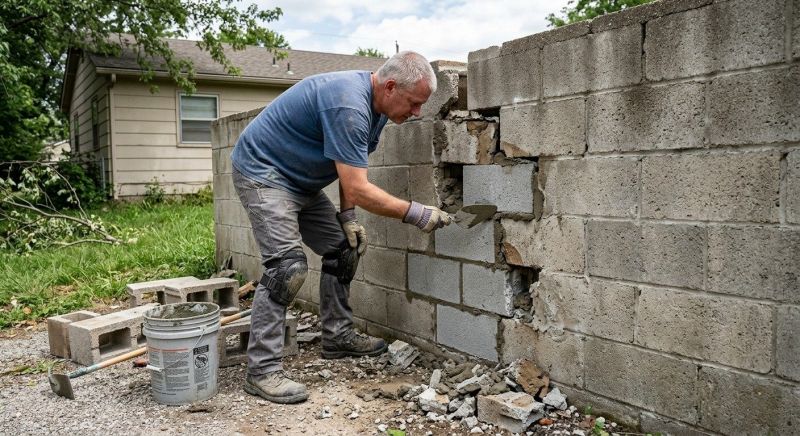Cement Block Repair in Forney, TX