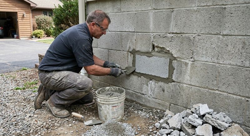 Cinder Block Wall Repair in Garland, TX
