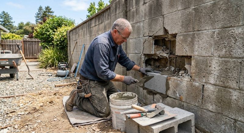 Concrete Block Repair in Mesquite, TX