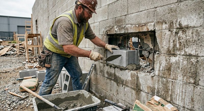 Concrete Block Repair in Mesquite, TX