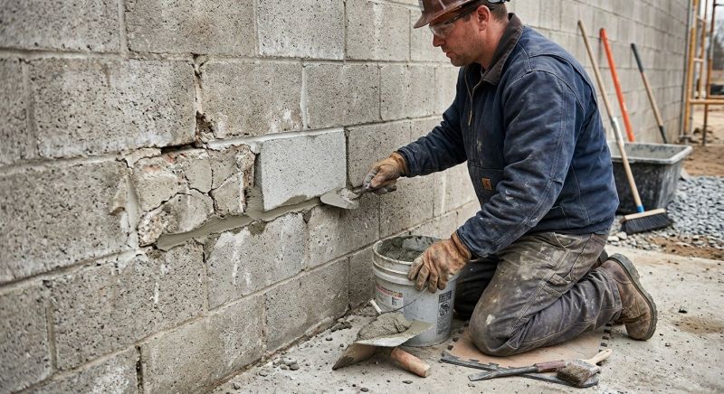 Concrete Block Repair in Terrell, TX