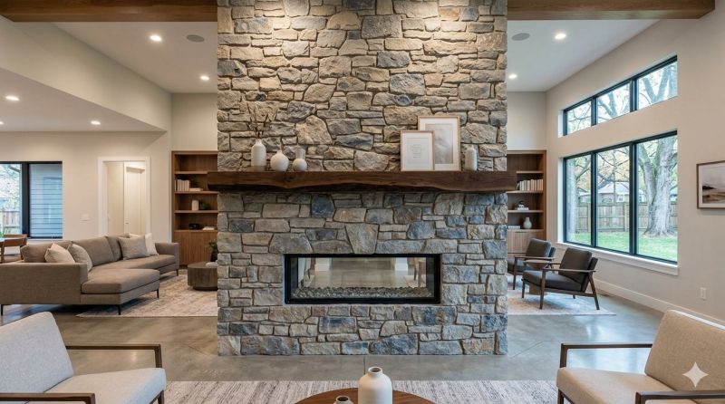 Stone Chimney Installation in Kaufman County, TX