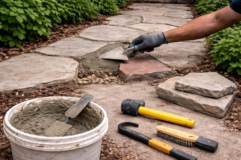 Stone Walkway Repair in Forney, TX