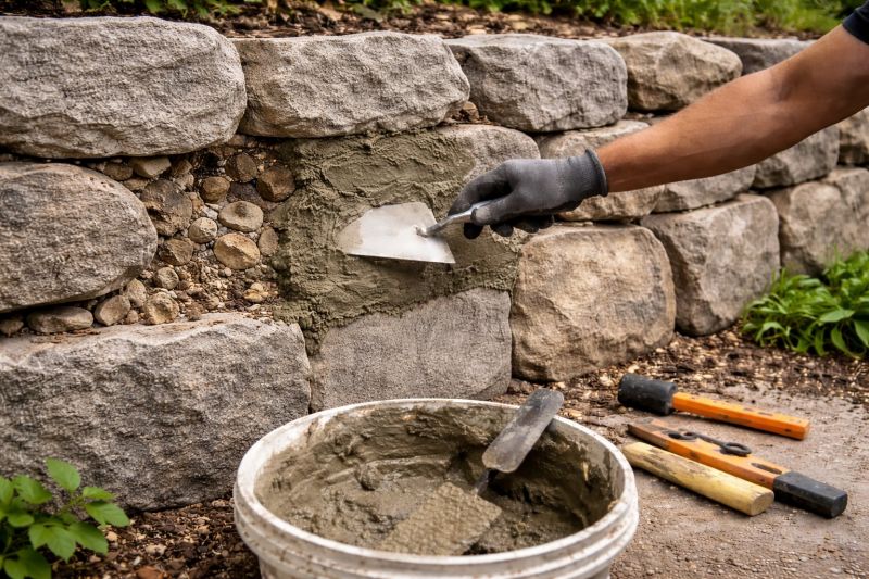Stone Wall Repair in Dallas, TX